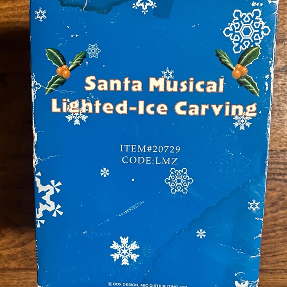 ABC ~Vintage Santa Claus Musical (8 Songs) Lighted Merry Christmas Ice Carving - Picture 15 of 15